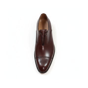 Men's Maroon Leather Oxford Dress Shoes - top-down-view