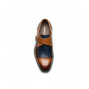 top-down-view - Men's Multicolor Leather Monk Dress Shoes