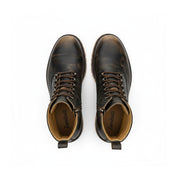 top-down-view - Men's Sand Brown Leather Biker Boots