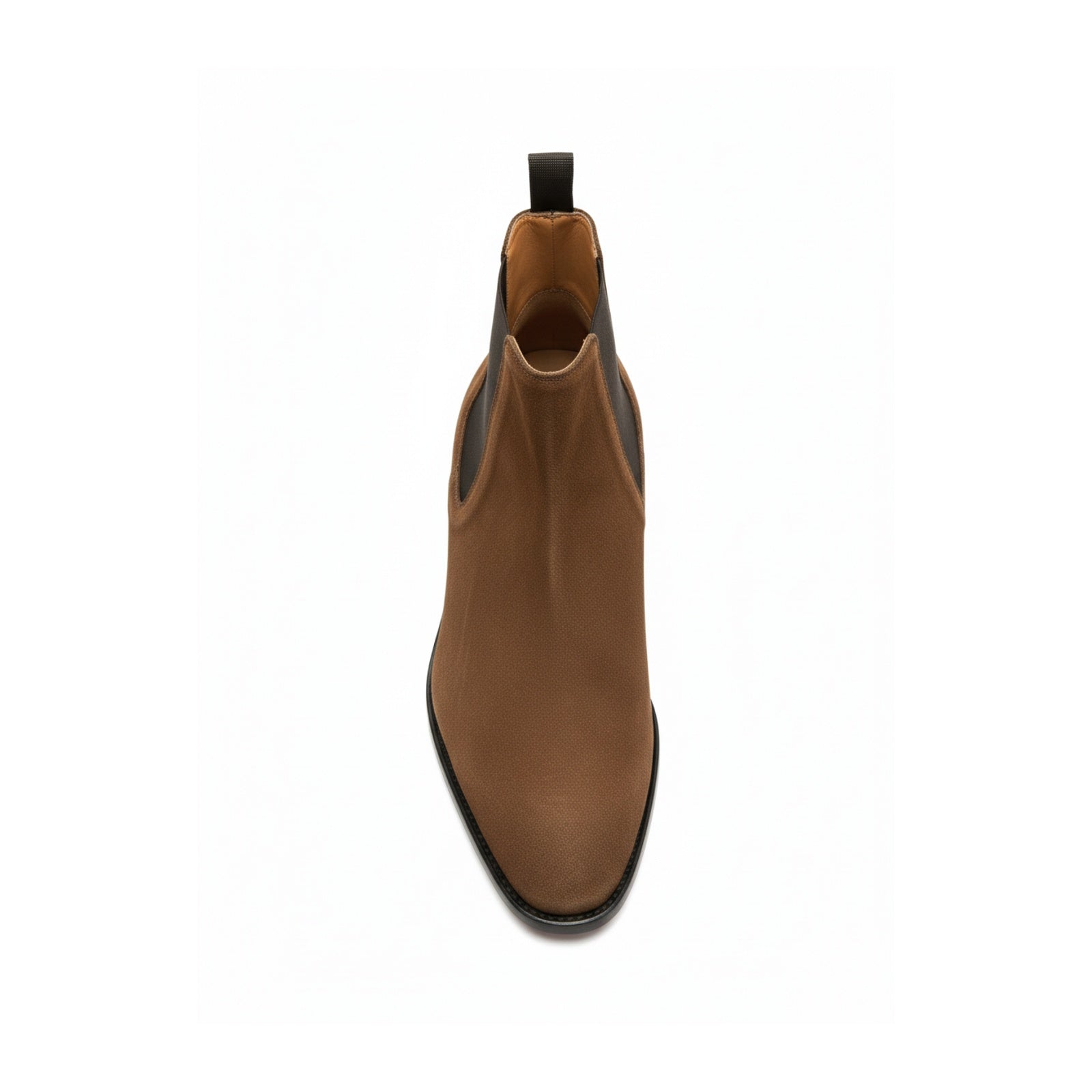 top-down-view - Men's Suede Cow Leather Zipper Boots