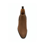 top-down-view - Men's Suede Cow Leather Zipper Boots