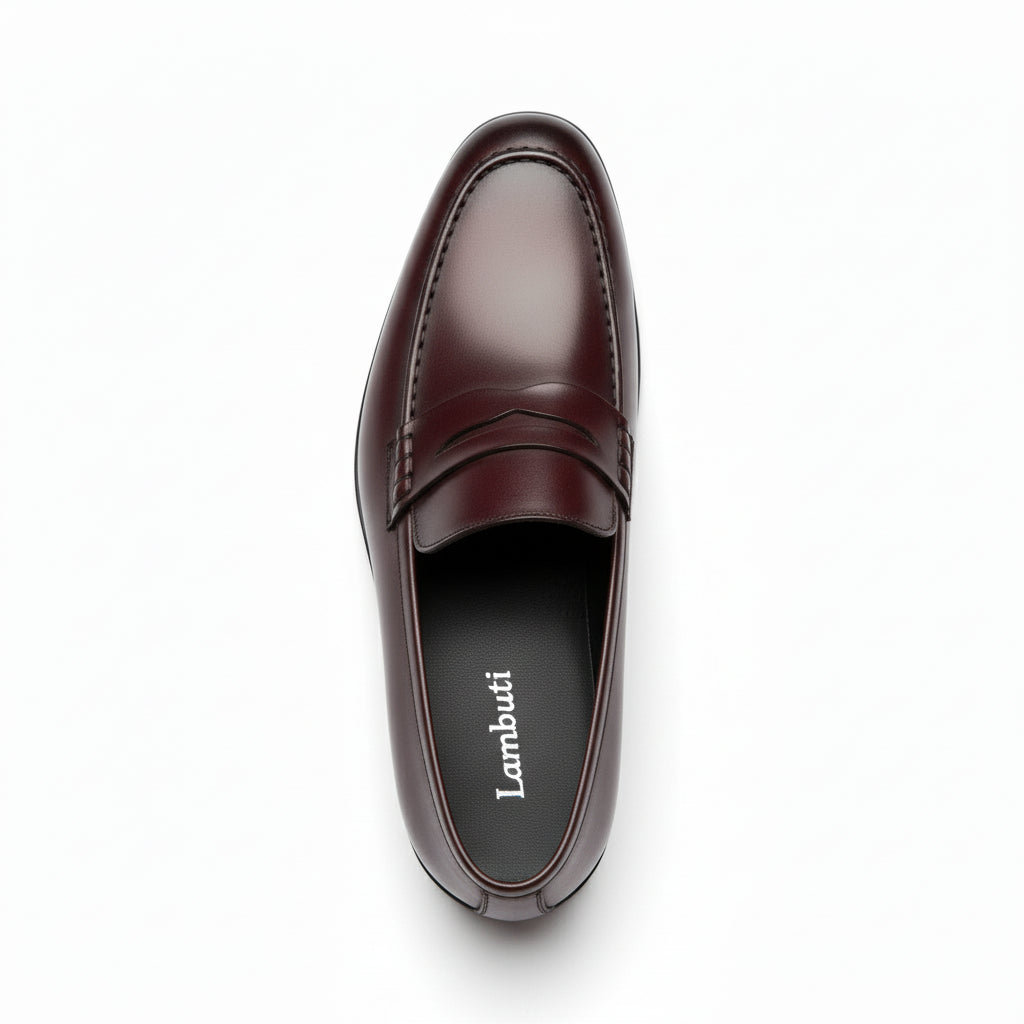 top-down-view - Men's Tan Brown Leather Moccasins