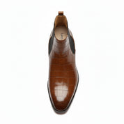 top-down-view - Men's Tan Leather Chelsea Boots