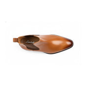 top-down-view - Men's Tan Leather Chelsea Boots