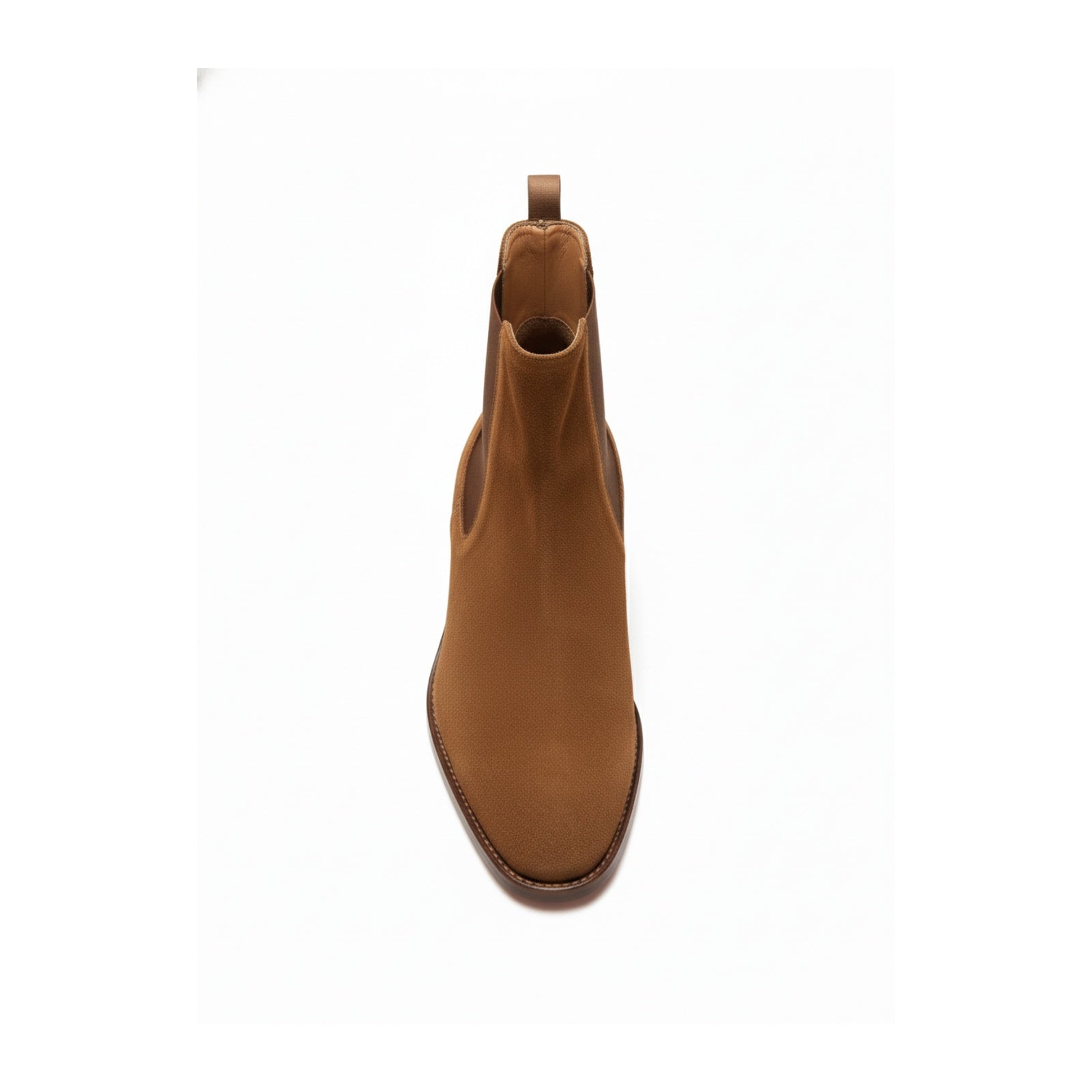 Men's Tan Suede Chelsea Boots - top-down-view