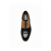 top-down-view - Men's Two-Tone Cowhide & Suede Brogue Oxford Dress Shoes