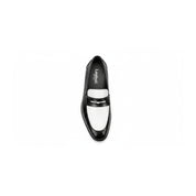 Men's Two-tone Crocodile Leather Moccasins Loafers - top-down-view