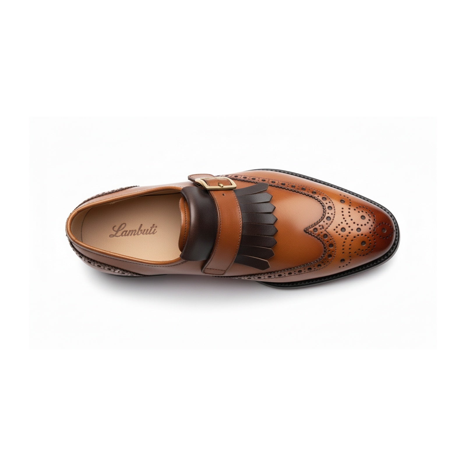 top-down-view - Men's Two-tone Leather Dress Shoes