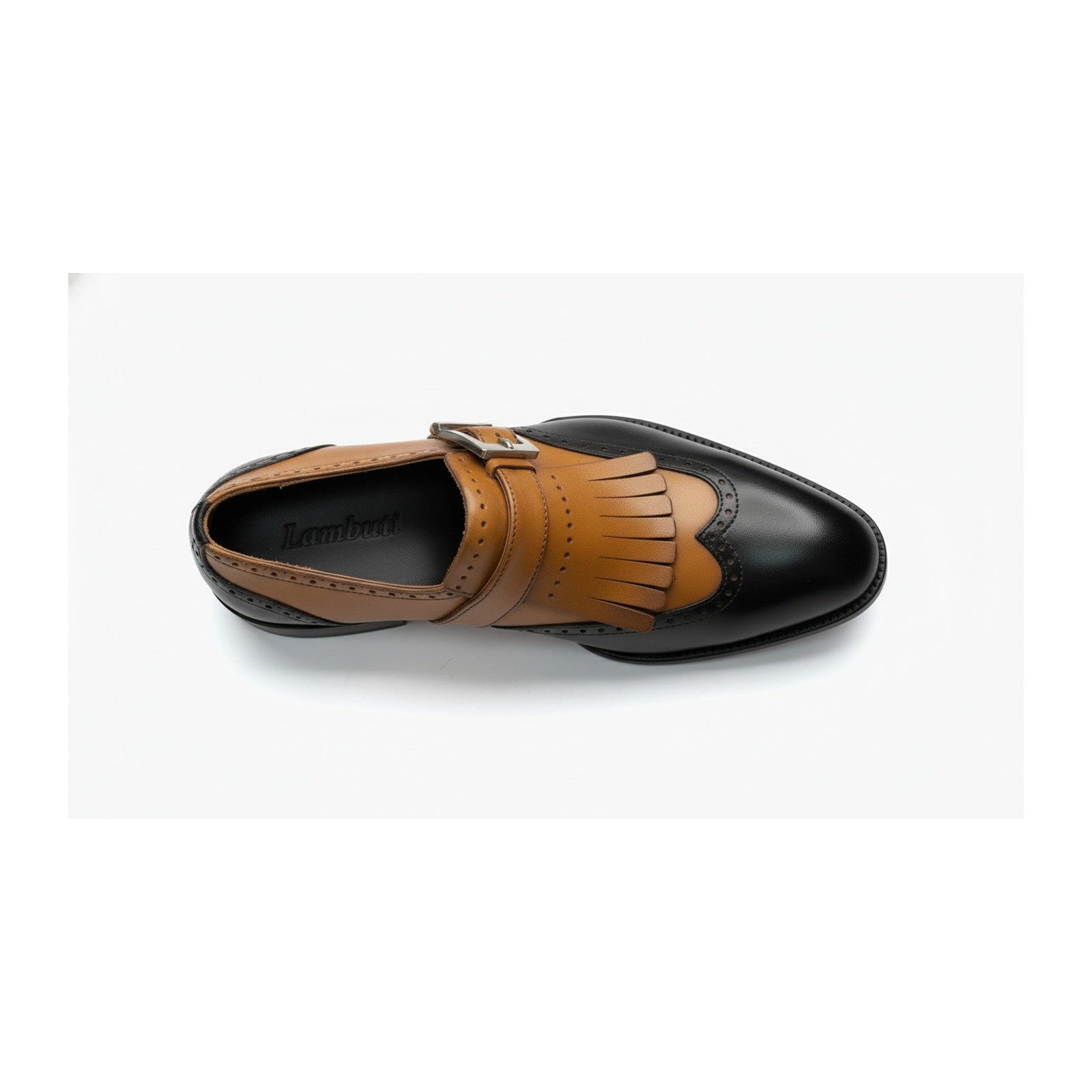Men's Two-Tone Leather Dress Shoes - top-down-view