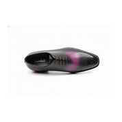 Men's Two-Tone Patina Leather Oxford Shoes - top-down-view