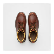 top-down-view - Men's Walnut Leather Biker Boots