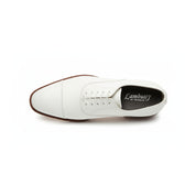 top-down-view - Men's White Leather Oxford Dress Shoes