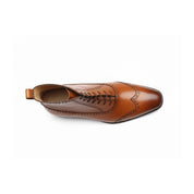Men's Wingtip Lace-Up Leather Ankle Boots - top-down-view
