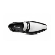 Spectator Shoes with Crocodile Skin Texture, Two Tone Design - top-down-view