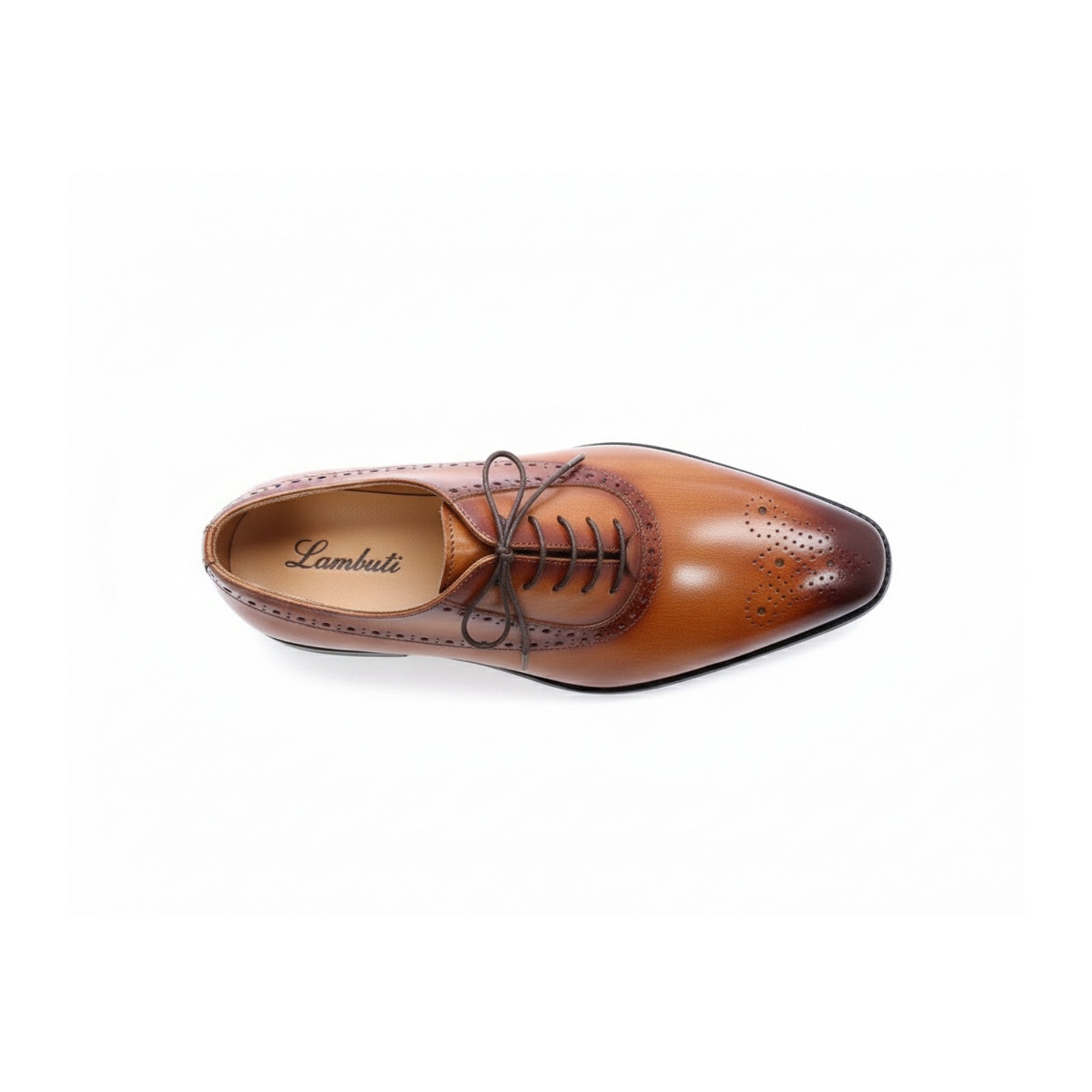top-down-view - Tan Brown Brogue Formal Shoes