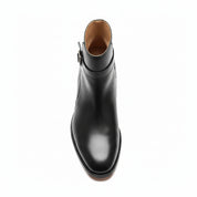 Men's Black Leather Jodhpur Ankle Boots - top-down-view