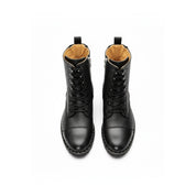 top-down-view - Women's Handmade High Ankle Genuine Leather Biker Boots