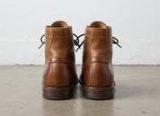 Vintage Handmade Men Lace up Brown Ankle Boot, Antique Brown Biker Boot - back-view