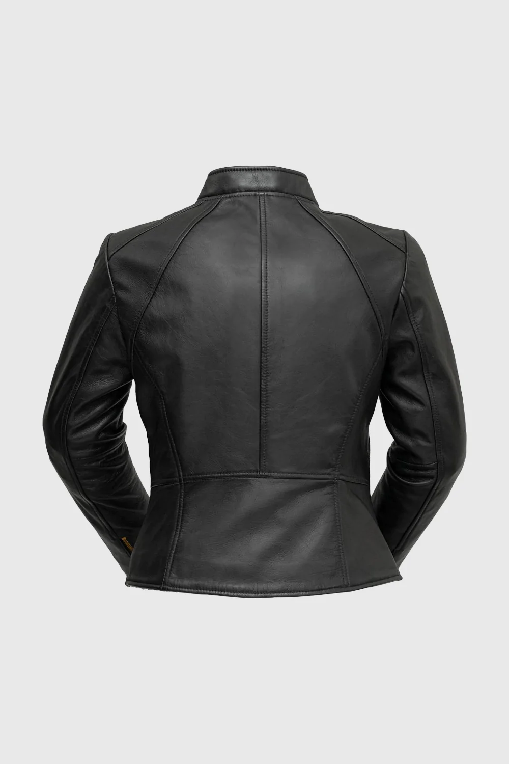 Women's Slim Fit Lambskin Leather Jacket, Women's Stylish Lambskin Leather Streetwear Jacket - Image 9